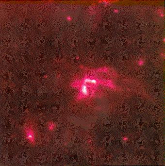 さんかく座の散光星雲NGC595